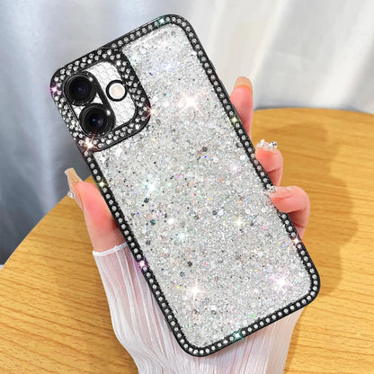 ZIYE Designed for iPhone 15 Pro Max Case Glitter Dimond Bling Cover with Camera Protector Protection Sparkle Luxury Shiny Cute Soft TPU Slim Shockproof Protective Women Girls Phone Case Blue